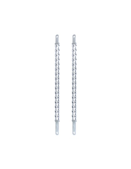 26 Double Flat Twisted Spring Fork Bars Chrome.